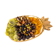 Pineapple Wooden Tray Stuffed Dates & Dried Fruits 
