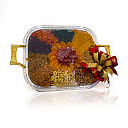 Mix Dried Fruits & Raw Nuts Round Tray